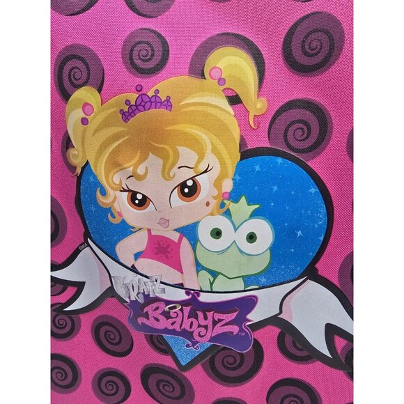 Bratz Babyz Suit Case Yasmin & Frog Pink Black Rolling Travel Bag - Picture 2 of 11